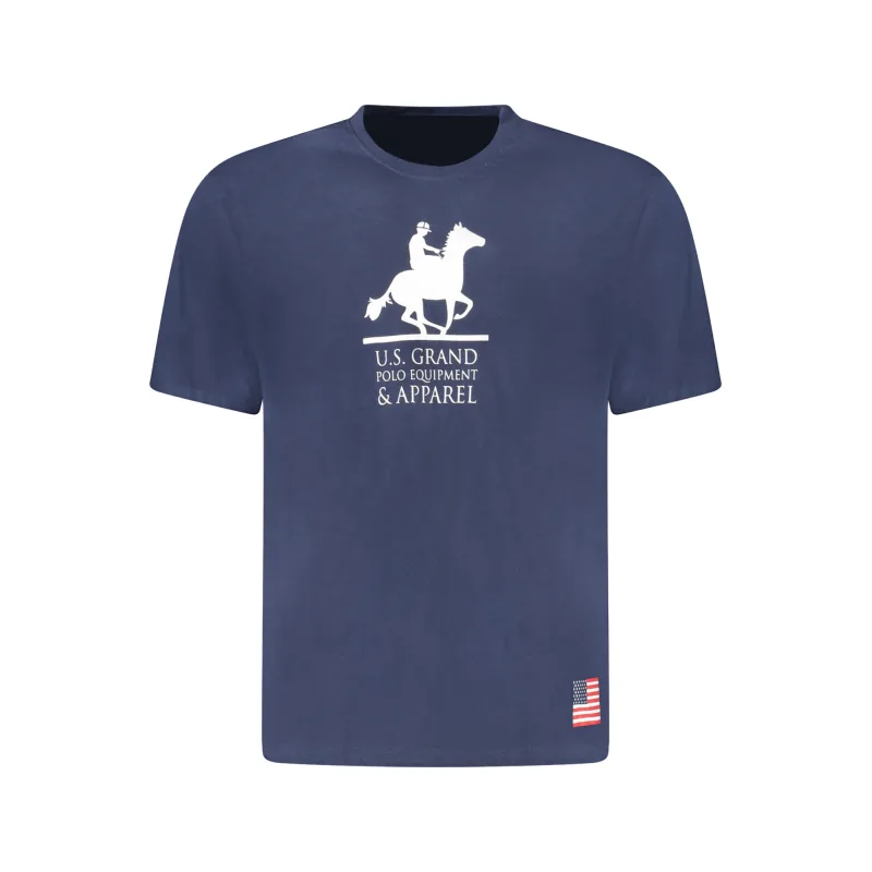 Pánske Tričko s krátkym rukávom U.S. GRAND POLO - Modrá Farba: Modrá, Veľkosť: XL