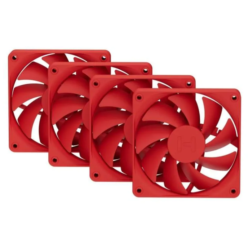 HYTE ventilátor 120mm PWM / barva Wild Cherry / 1500rpm / 72CFM / ABS / 4-pin / sada 4x ventilátor (FAN-HYTE-FA12-RR-4)