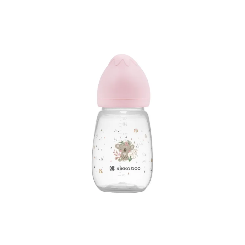 KikkaBoo Dojčenská fľaša 260ml 3m+ Savanna Pink
