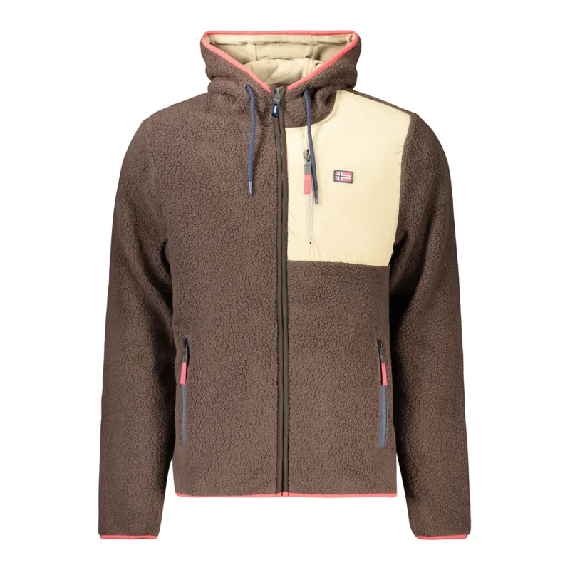 Pánska Mikina so zipsom NORWAY 1963 - Hnedá Farba: hnedá, Veľkosť: 3XL