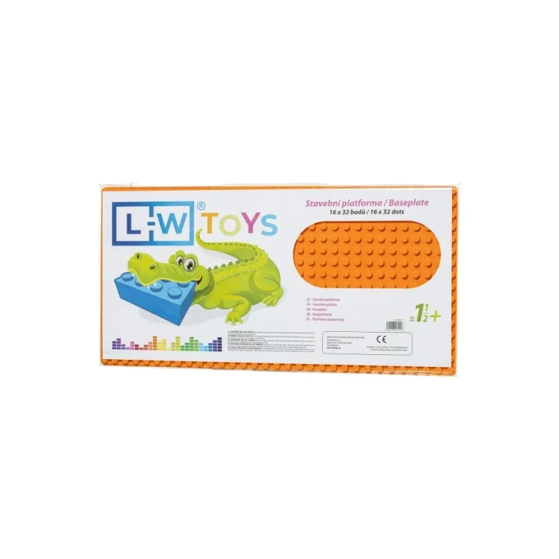 L-W Toys L-W Toys Podložka na stavanie - JUNIOR 16x32 bodov oranžová