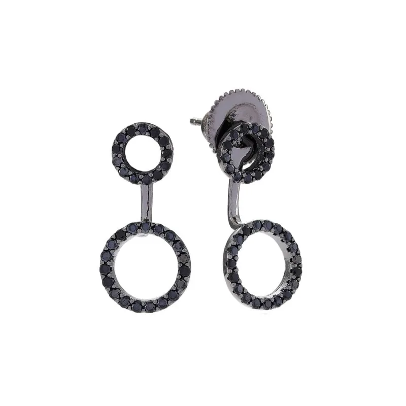 Dámske Náušnice SVAHY SIF JAKOBS E0215-BK-BK (2,5CM )