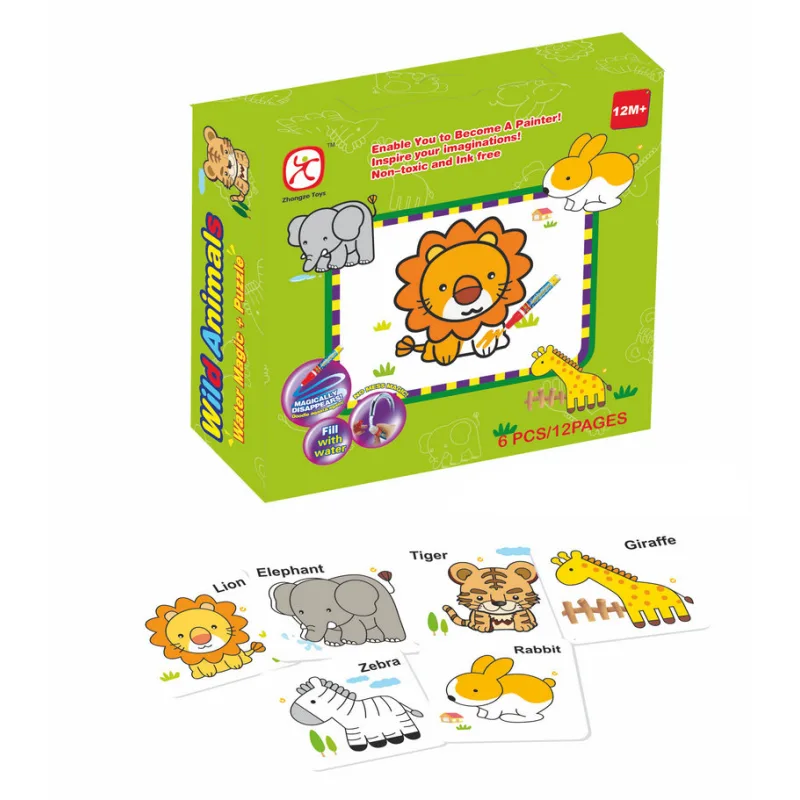 MAC Toys Vyfarbovacie puzzle zvieratá
