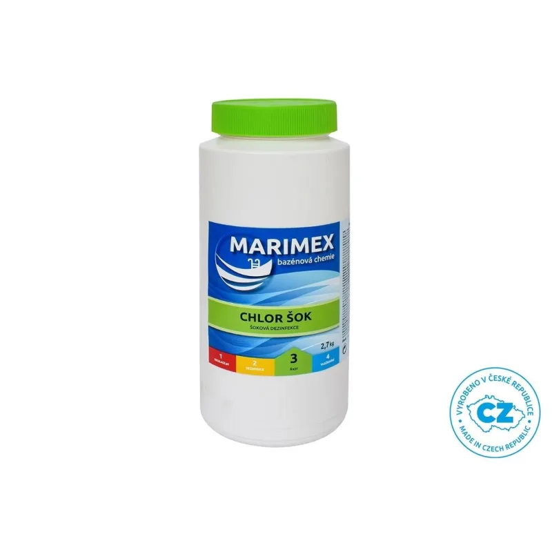 Marimex Chlor Šok 2, 7 kg - bazénová chemie - ŘASY 11301307