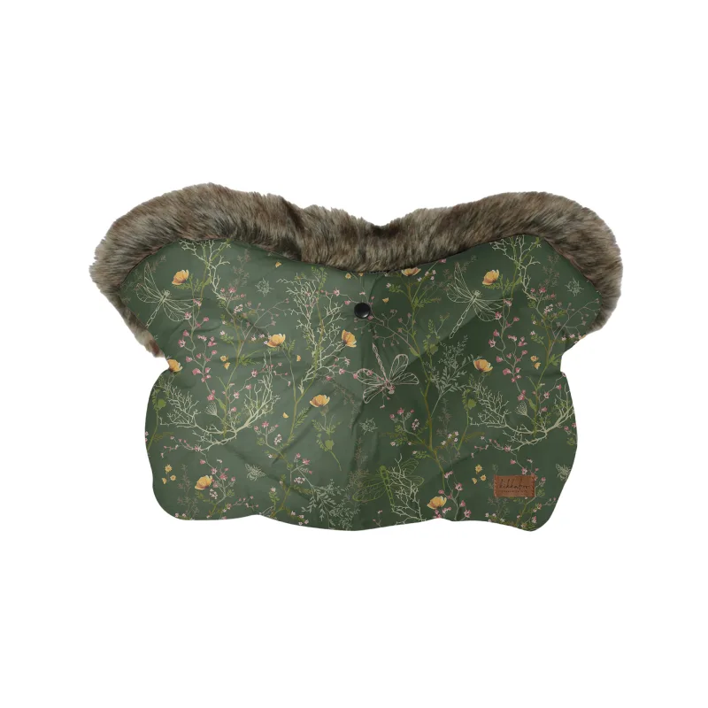 KikkaBoo Rukavice na kočík Luxury Secret Garden Green