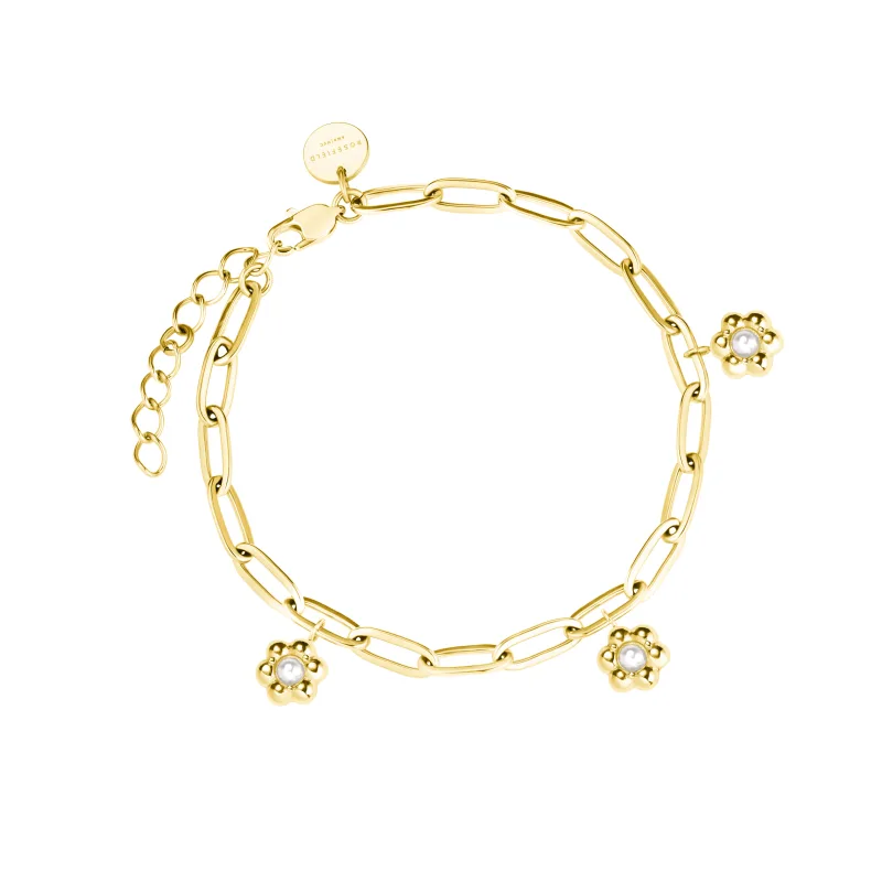 Rosefield náramok v zlate Daisy Flower JBDFG-J674