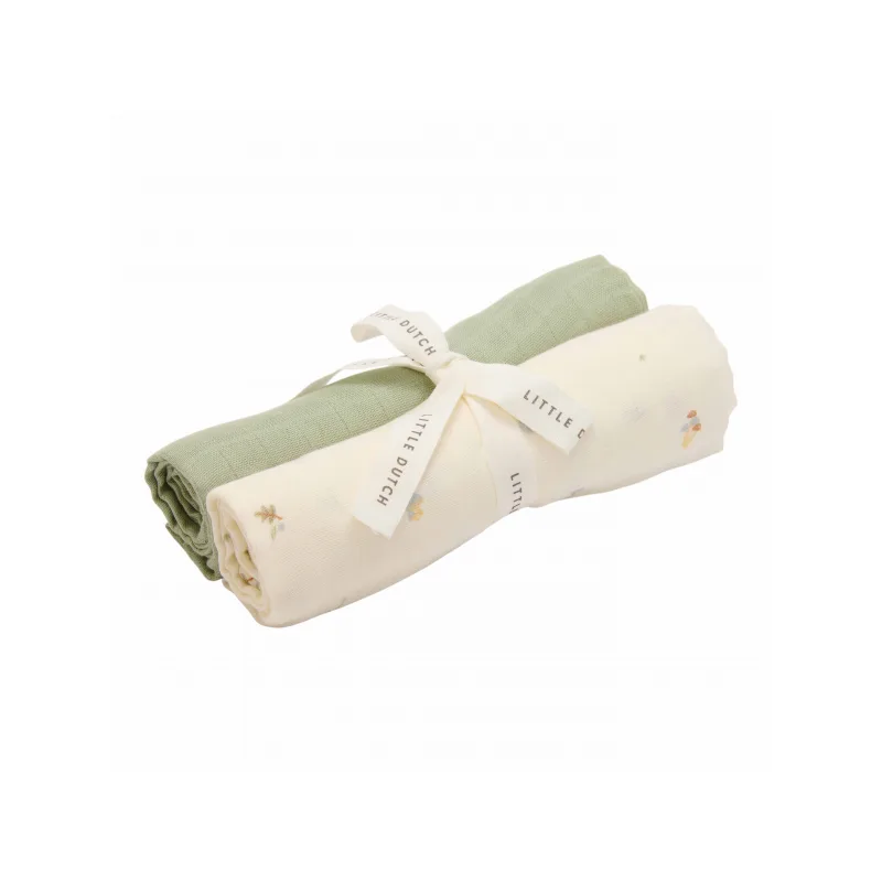 Little Dutch Plienky 70x70cm Forest Treasures & Sage 2 ks