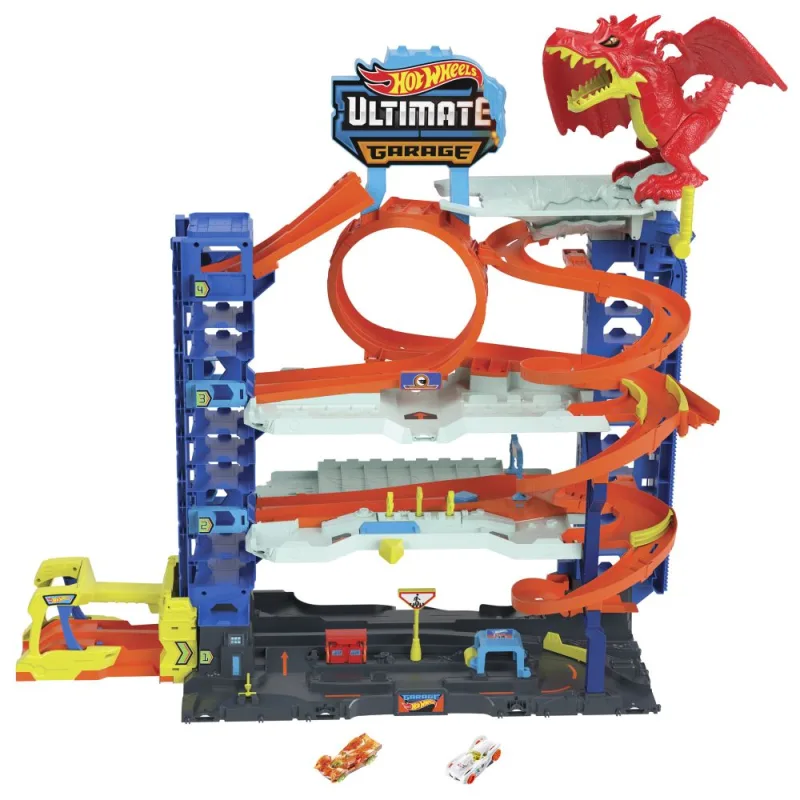 Hot Wheels city garáž s drakom