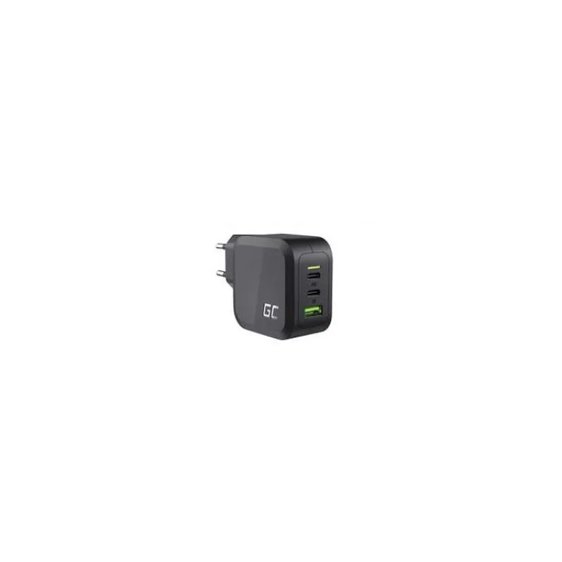 Green Cell GC PowerGaN 65W Charger (2x USB-C Power Delivery, 1x USB-A compatible with Quick Charge 3.0) (CHARGC08)