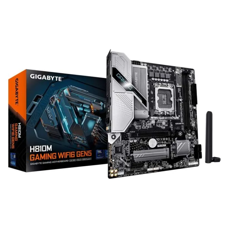 GIGABYTE MB Sc LGA1851 H810M GAMING WIFI6 Gen5, Intel H810, 2xDDR5, WiFi, 1xDP, 1xHDMI, mATX (H810M G WIFI6 GEN5)