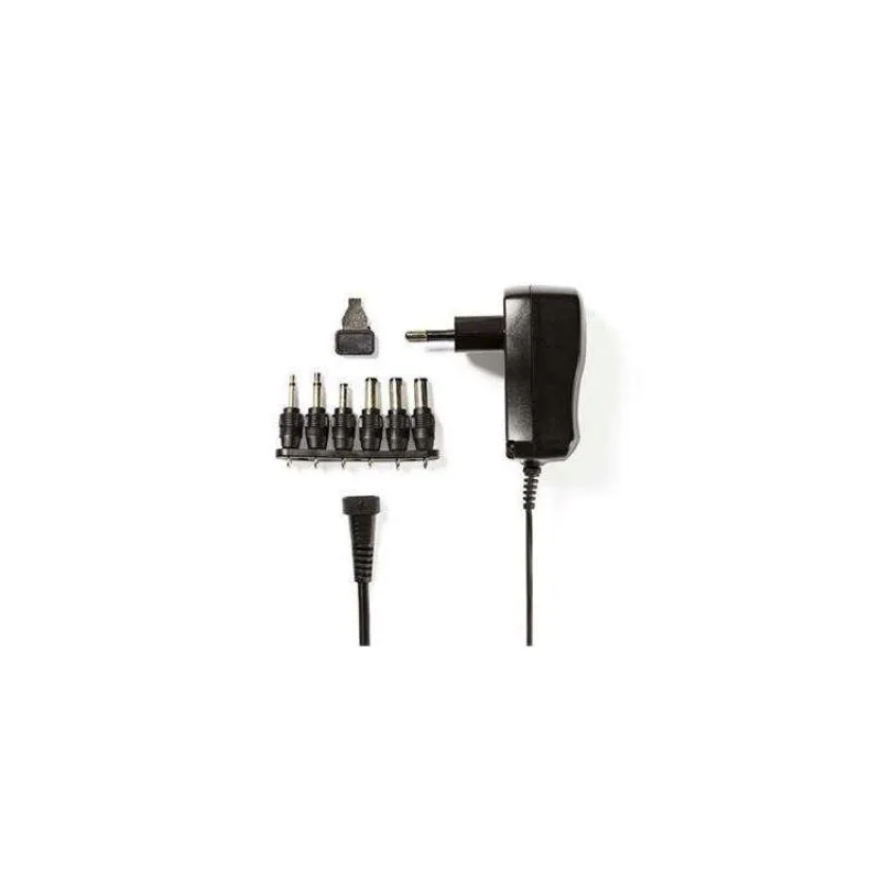 NEDIS univerzální napájecí AC adaptér/ 7.2 W/ 3–12 VDC, 1A/ 100–240 V AC/ 6 konektorů/ 1,8 m/ černý (ACPA006)