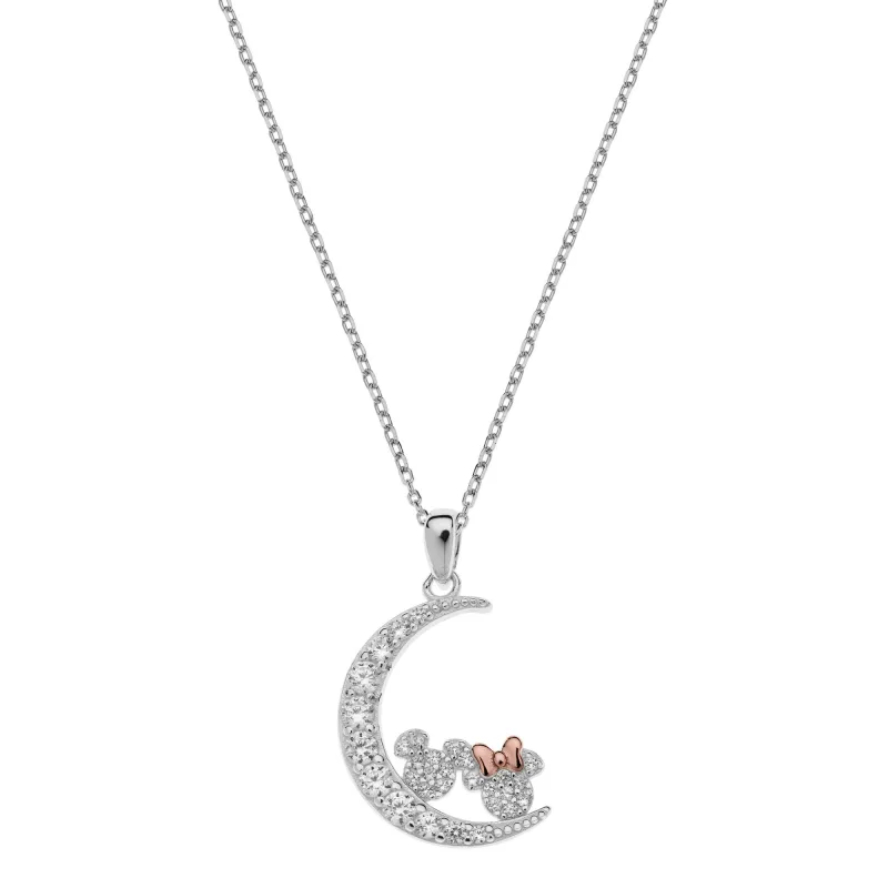 Detský náhrdelník Disney Minnie a Mickey Mouse strieborný CS00031TZWL-P.CS