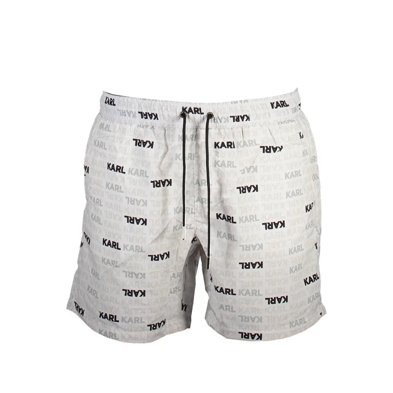 Pánske Plavky KARL LAGERFELD BEACHWEAR - Biela Farba: Biela, Veľkosť: S