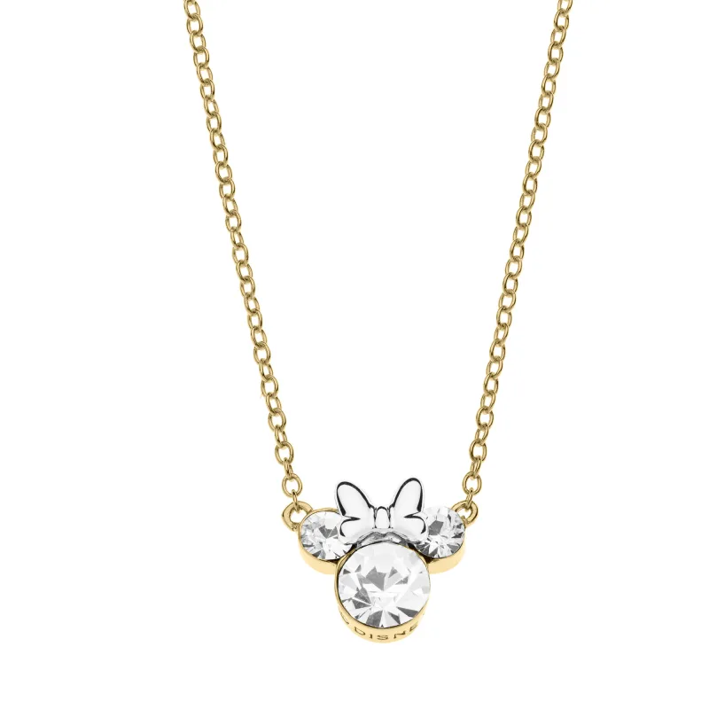 Disney detský náhrdelník Minnie Mouse strieborný pozlátený NS00003QRWL-157.CS