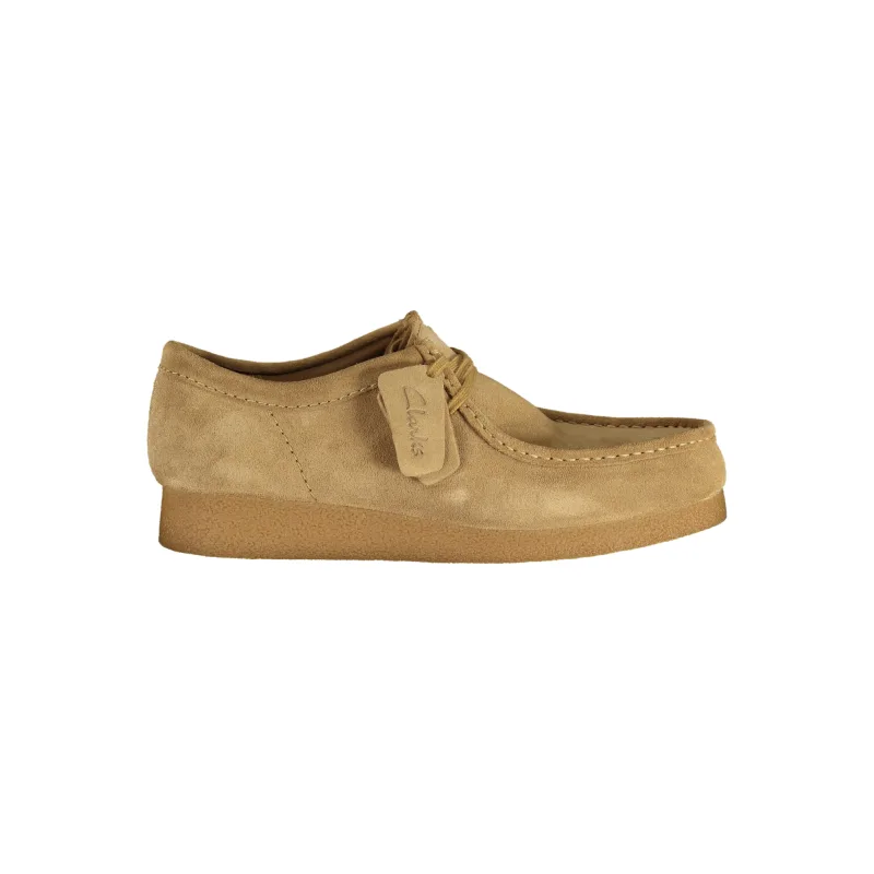 Pánske Klasické Kožené Poltopánky CLARKS Bežová Farba: Bežová, Velkost: 42