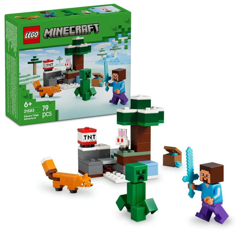 LEGO® Minecraft® Steve a dobrodružstvo v tajge