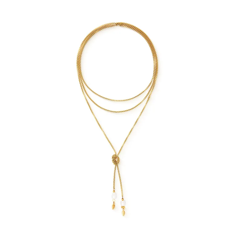 Coeur de Lion dámsky náhrdelník Serene Knot Chain Gold 1139/10-1614