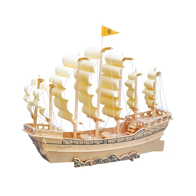 Woodcraft construction kit Woodcraft Drevené 3D puzzle Plachetnica 1 prírodná P131