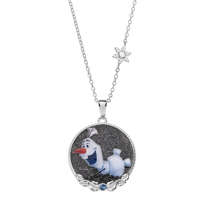 Detský náhrdelník Disney Frozen Olaf strieborný CS00010SRJL-P.CS