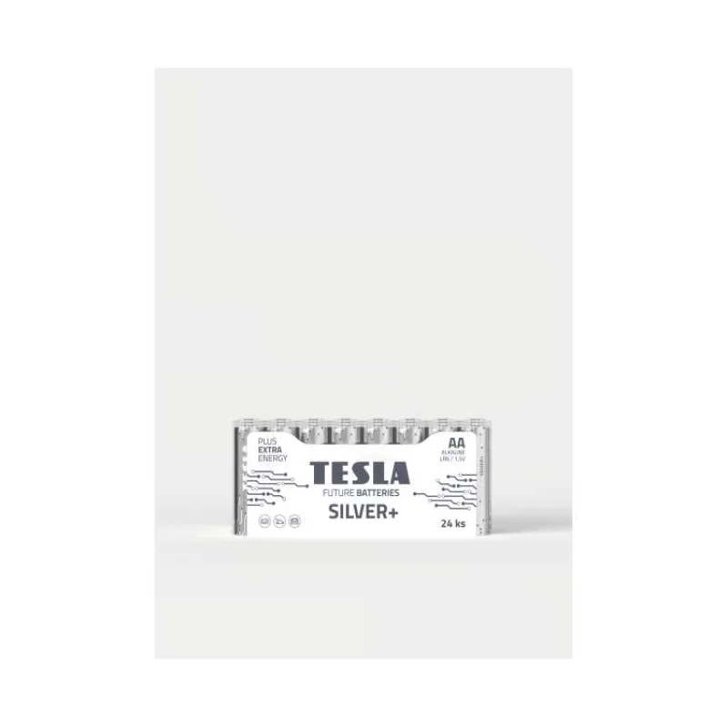 TESLA SILVER+ alkalická baterie AA (LR06, tužková, fólie) 24 ks (13062410)