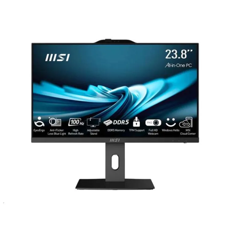 MSI AIO PRO AP242P (PRO AP242P 14M-1090XEU), i3-14100, 23.8" FHD, Anti-Glare, 16GB, 512GB SSD, No OS, Black (PRO AP242P 14M-1090XEU)