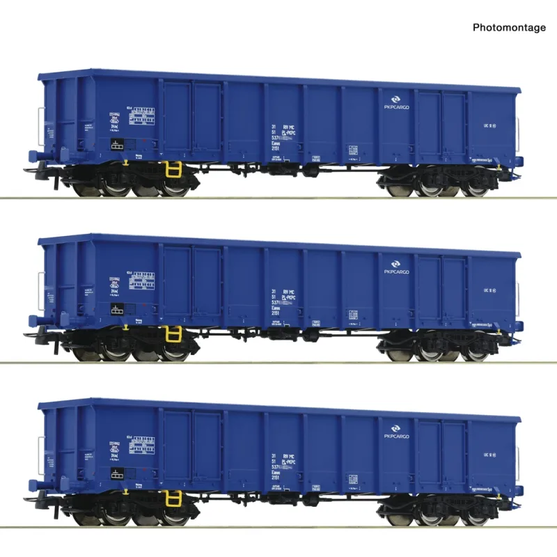 Roco Roco Sada 3 ks otvorených nákladných vagónov PKP Cargo - 6600100