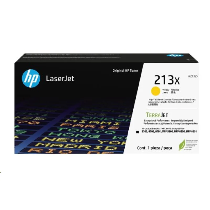 HP 213X žltá tonerová kazeta LaserJet s vysokou výťažnosťou 6 000 strán…