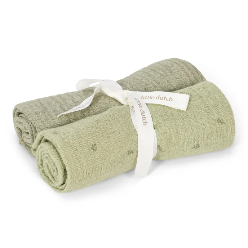 Little Dutch Plienky 70x70cm Pure Sage