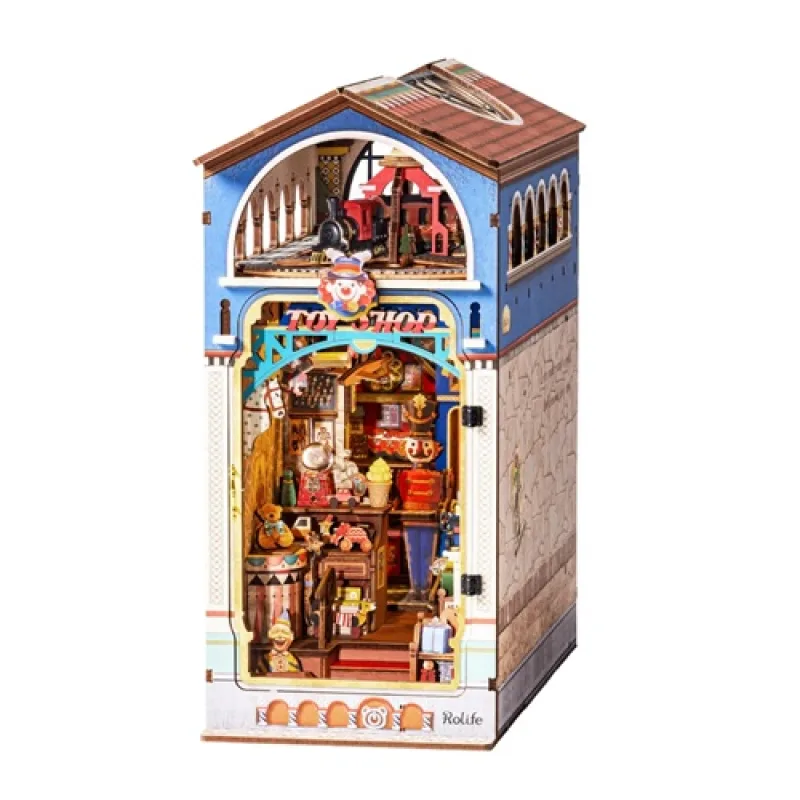 RoboTime RoboTime 3D skládačka Zarážka na knihy Miniatura domečku Hračkářství plné pokladů