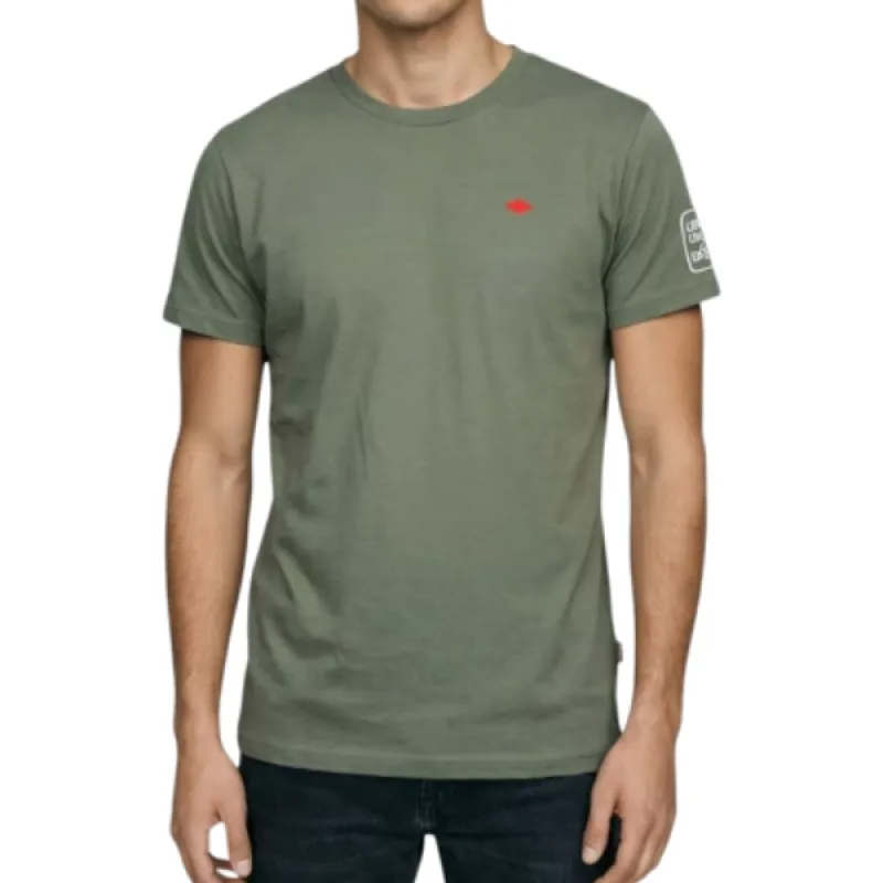 Prémiové Pánske Bavlnené Tričko LEE COOPER Originals Classic, Logo, zelené Farba: Zelená, Veľkosť: XXL