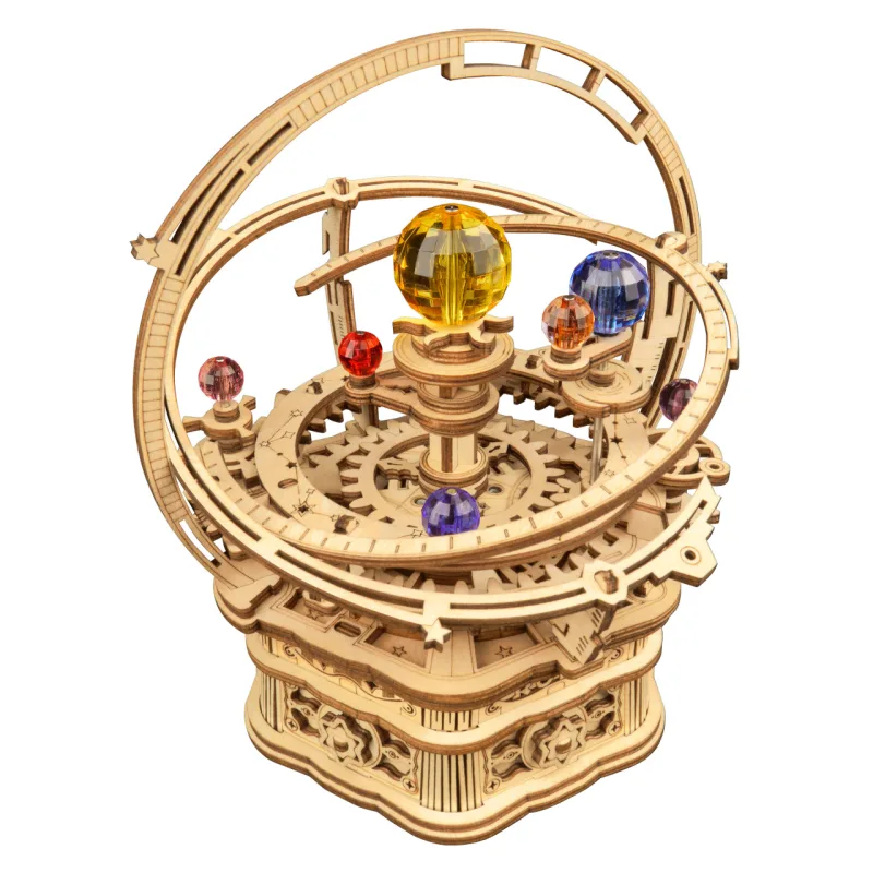 RoboTime RoboTime Drevené 3D mechanické puzzle Hracia skrinka Historický orloj 101 ks