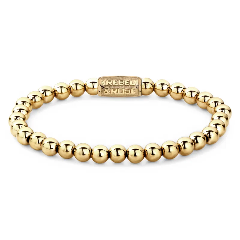 Rebel & Rose unisex náramok Žlté zlato iba 6 mm