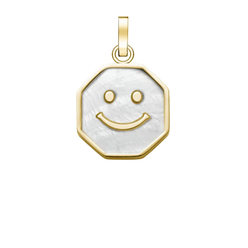 Rosefield prívesok v zlate Smiley Octagon PE-Gold-Smiley M