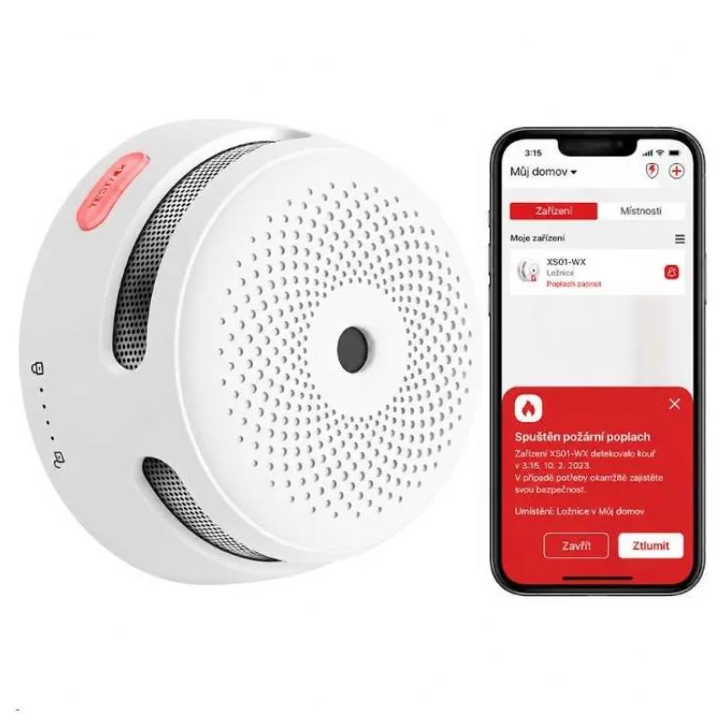 X-Sense XS01-WX Wi-fi detektor kouře s aplikací a vyměnitelnou baterií (XS01-W)