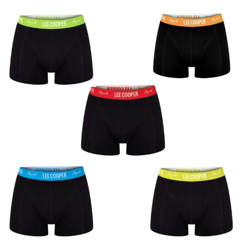 Prémiové Pánske Boxerky Balenie 5ks Lee Cooper čierne Farba: čierna, Veľkosť: S