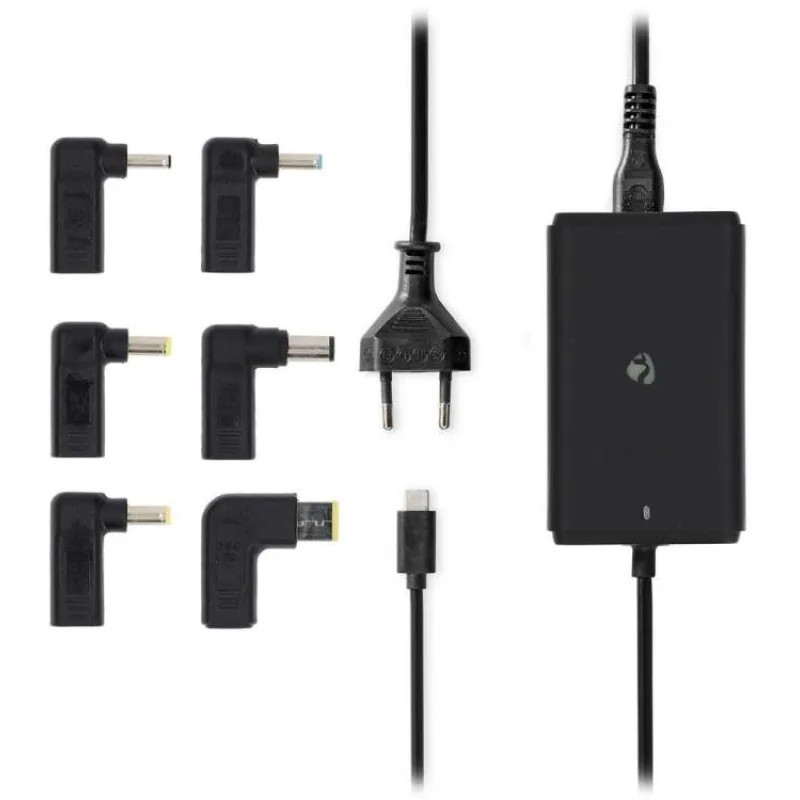 NEDIS univerzální adaptér k notebooku/ 65 W/ 5 / 9 / 12 / 15 / 20 V DC/ 2.4 / 3.0 / 3.25 A/ USB-C (NBAU65110BK)