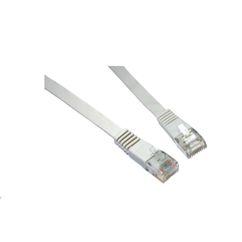 Solarix Patch kábel plochý CAT6 UTP LSOH 1m sivý, odolný voči nárazom C6…