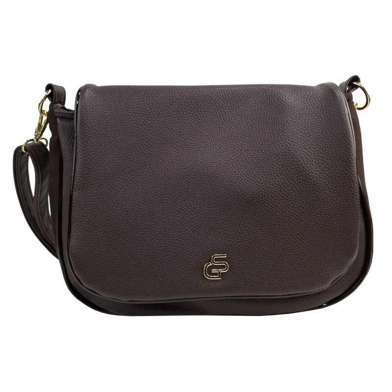 GROSSO Čokoládovo hnedá crossbody kabelka