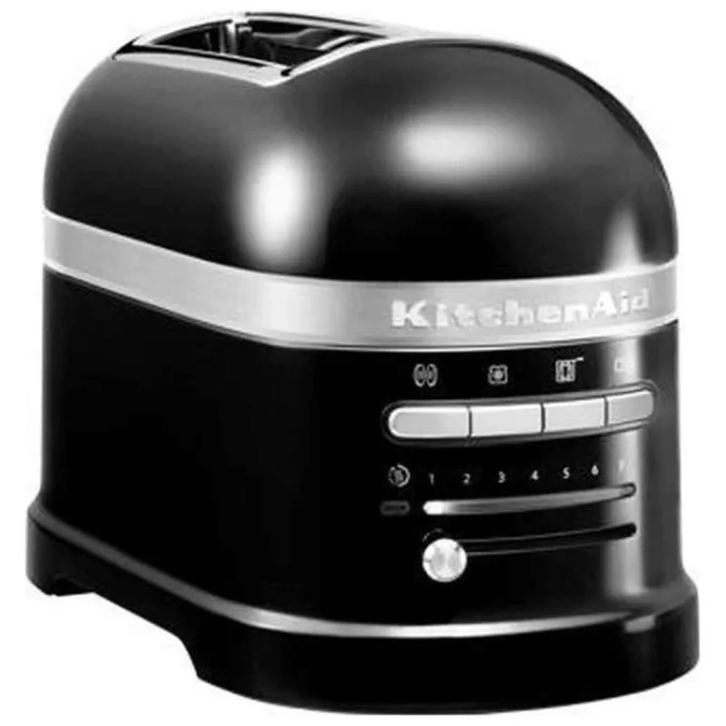 KitchenAid Artisan 5KMT2204EOB toustovač lesklá černá, 2 topinky, auto senzor, 7 stupňů, bagel, rozmrazování (5KMT2204EOB)