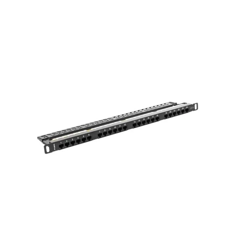LANBERG PATCH PANEL 24 PORTOV 0,5U 19" CAT.6 UTP ČIERNY LANBERG (PPU6-0024-B)