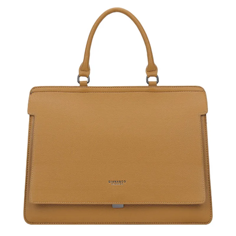 DIANA & CO Dámska aktovková taška crossbody aj do ruky horčicovo žltá