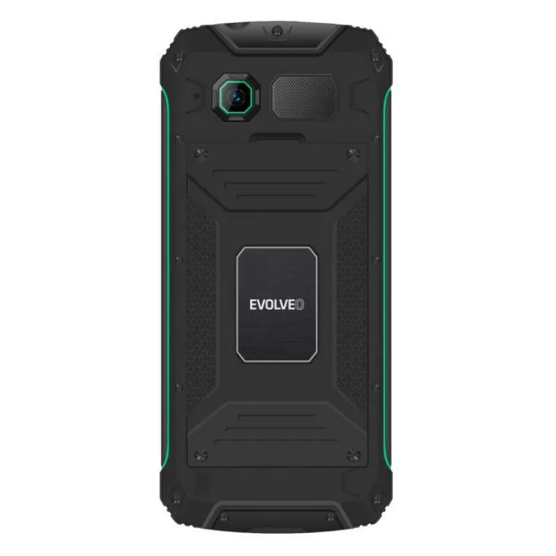 EVOLVEO StrongPhone W4, IP68 odolný Dual SIM telefón, 2,8" LCD, 2500mAh, Powerbanka, čierno-zelený (SGP-W4-BG)