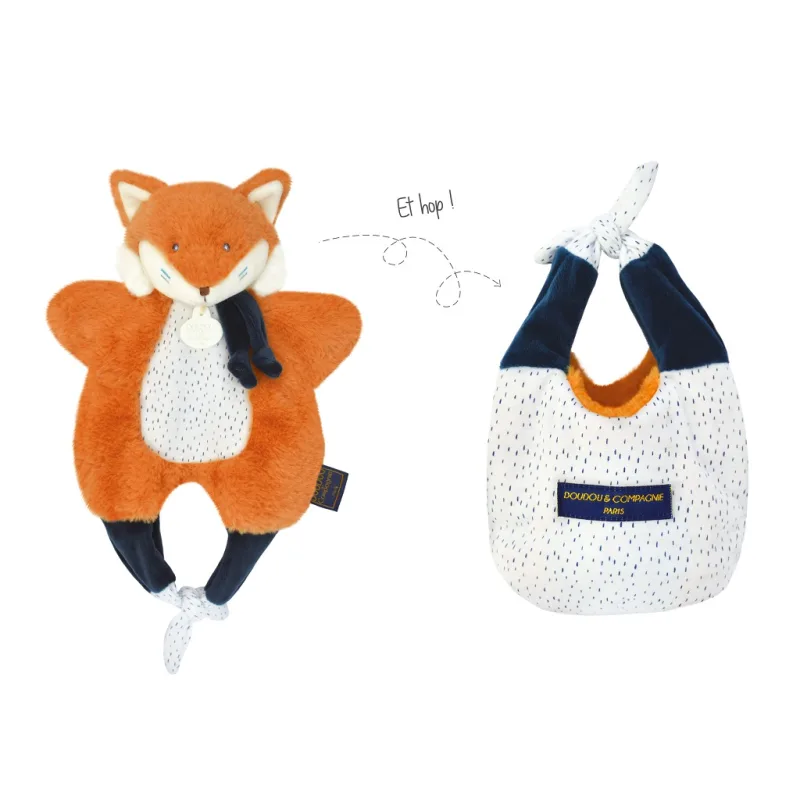 Doudou et Compagnie Paris Doudou Líška v taške 3v1