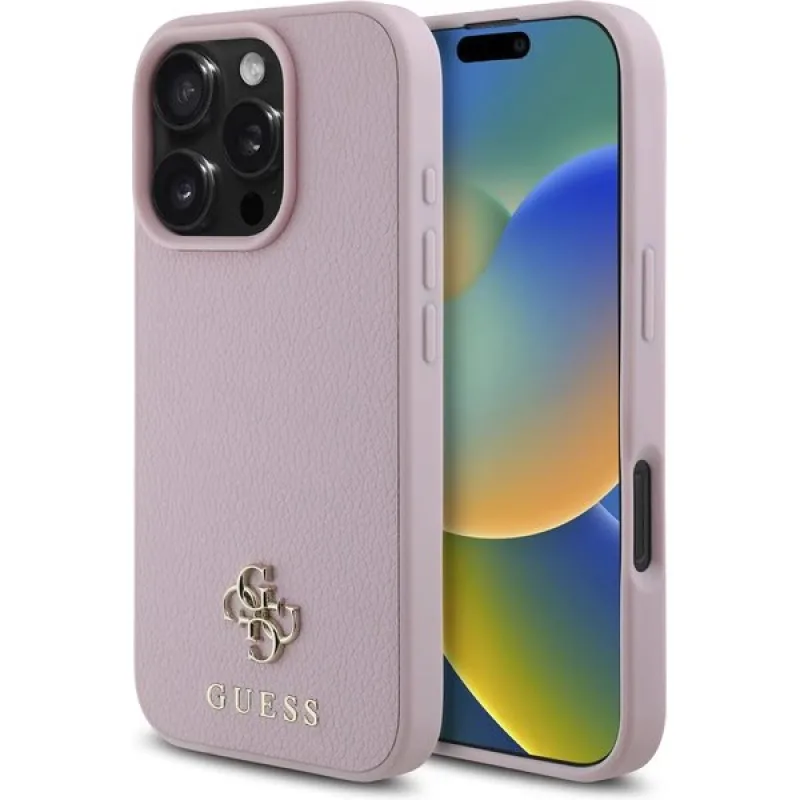 Guess PU Grained 4G Small Metal Logo MagSafe kryt iPhone 16 Pro Max…