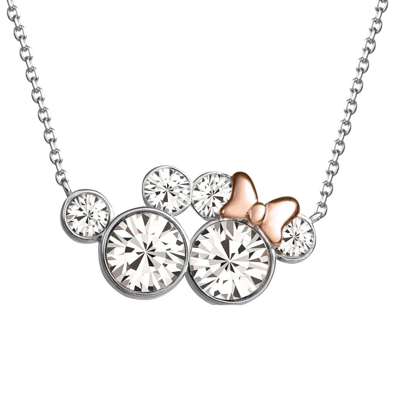 DISNEY Detský náhrdelník Mickey a Minnie Mouse NF00440TRWL-16.CS