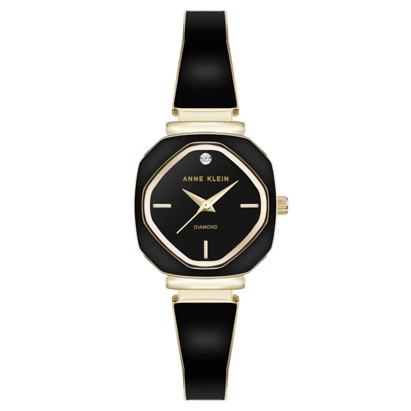 Anne Klein dámske štvorcové hodinky AK/5402GPBK