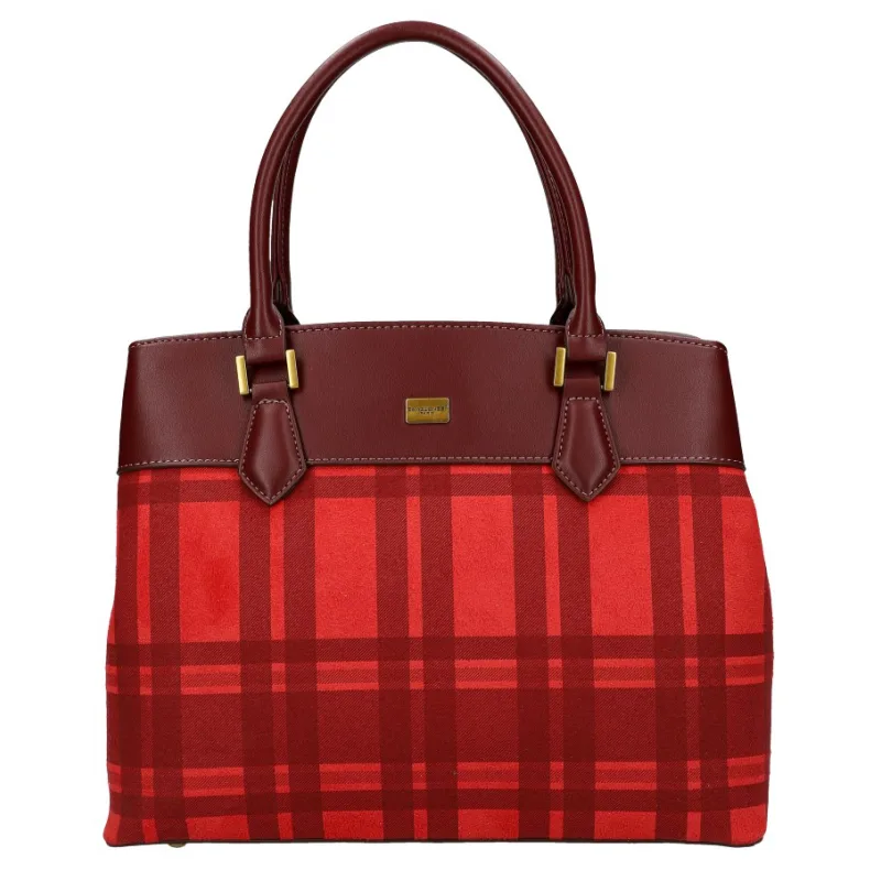 Červená dámska kabelka do ruky David Jones CM5499