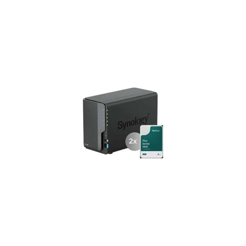 Synology™ DiskStation DS225+, 2-bay NAS, vratane 2ks HDD 4TB (HAT3300-4T), CPU J4125, RAM 2GB, LAN 1x 2.5Gb + 1x 1Gb (DS225+2X4T)