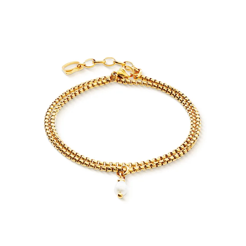 Coeur de Lion dámsky dvojitý náramok Serene Knot Chain Gold 1139/30-1614