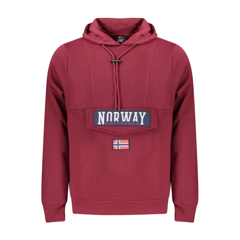 Pánska Mikina bez zipsu NORWAY 1963 - Fialová Farba: Fialová, Veľkosť: XL